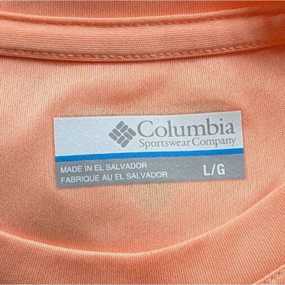 Columbia PFG Womens Fishing Shirt Large Peach Long Sleeve Performance Peach UPF - Picture 9 of 12